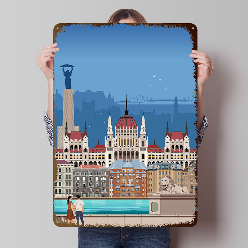 Travel Accessories Europe - Póster de Metal con Diseño de
