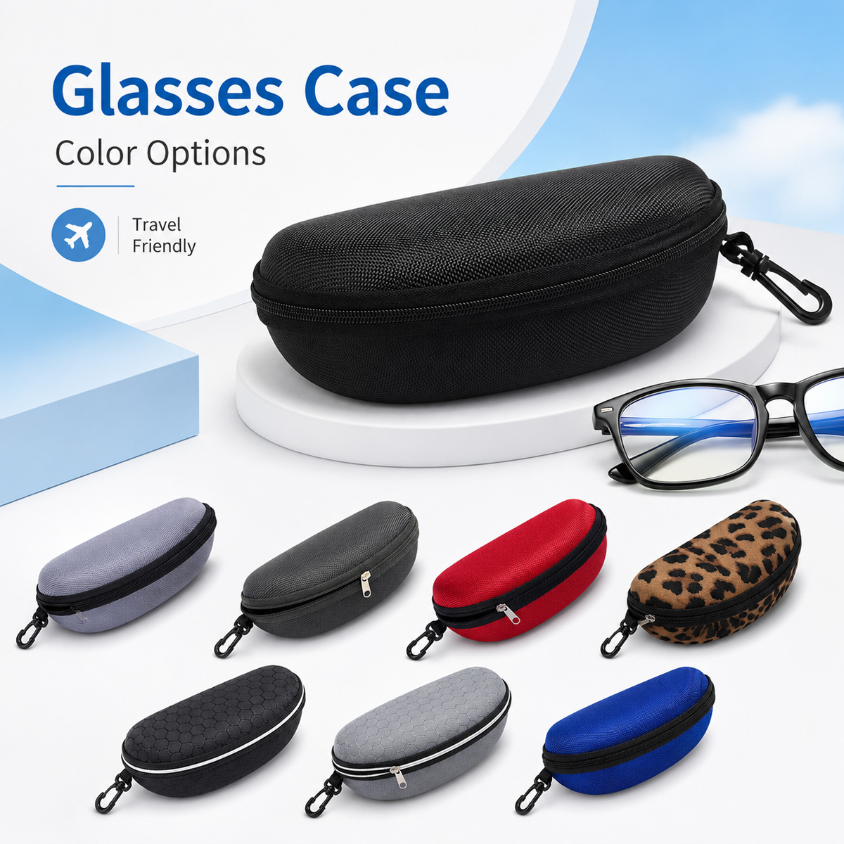 Travel Reading Accessories - Estuche protector rígido para gafas, caja