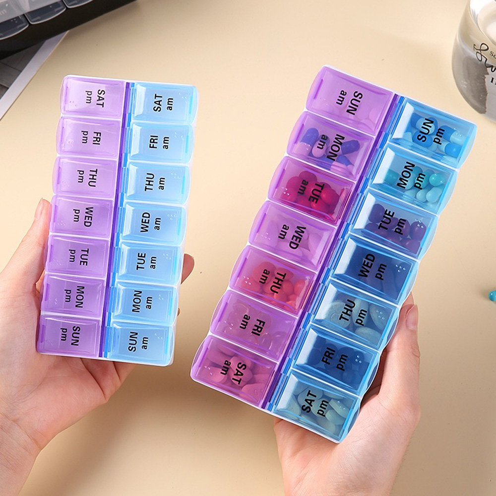 Travel Accessories Store - Estuche para pastillas independiente con 14