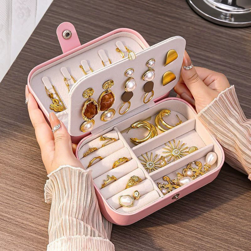 Accessories Travel Jewelry Box - Estuche portátil mini antióxido para guardar