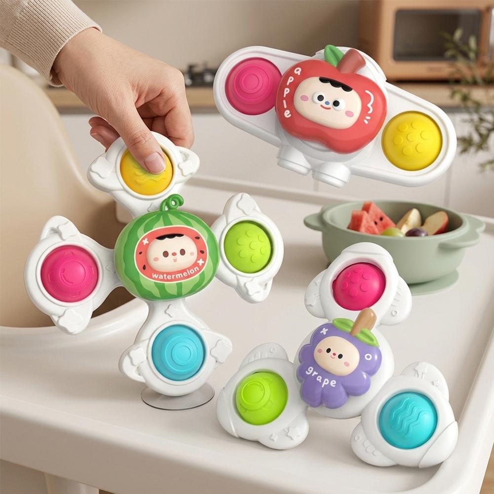 Travel Accessories For Baby - Juego de 3 Juguetes Giratorios Sensoriales