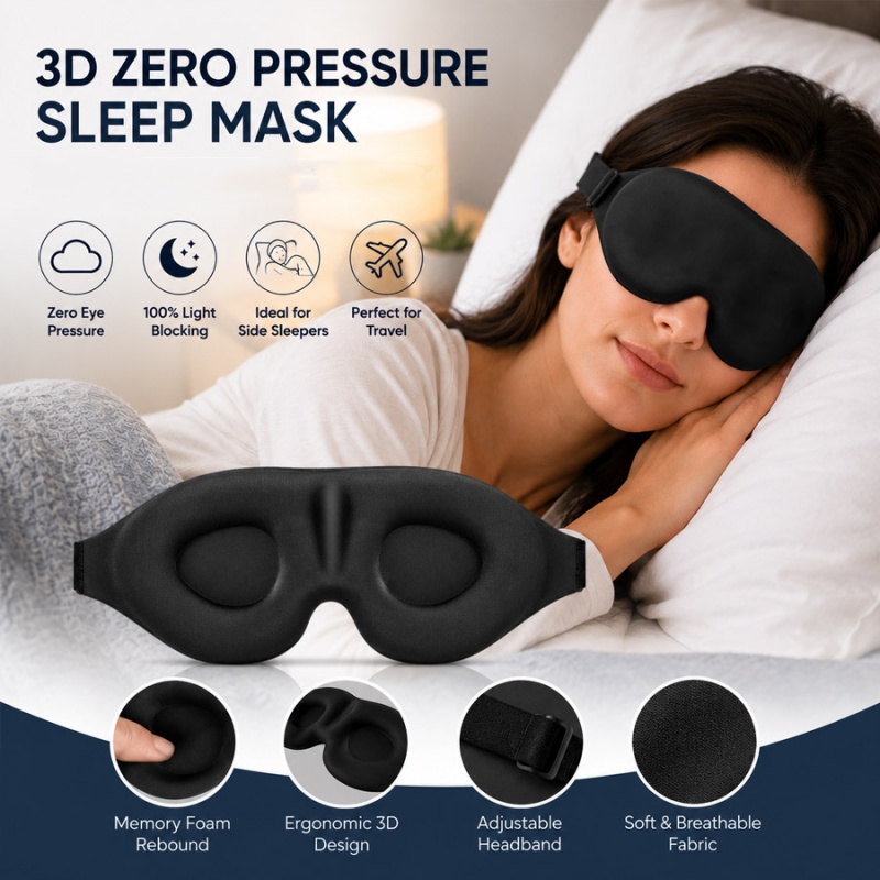Travel Accessories Eye Mask - Antifaz 3D para Dormir, Bloquea la