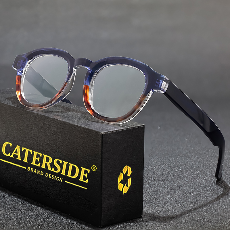 Travel Reading Accessories - Montura de gafas redondas CATERSIDE para