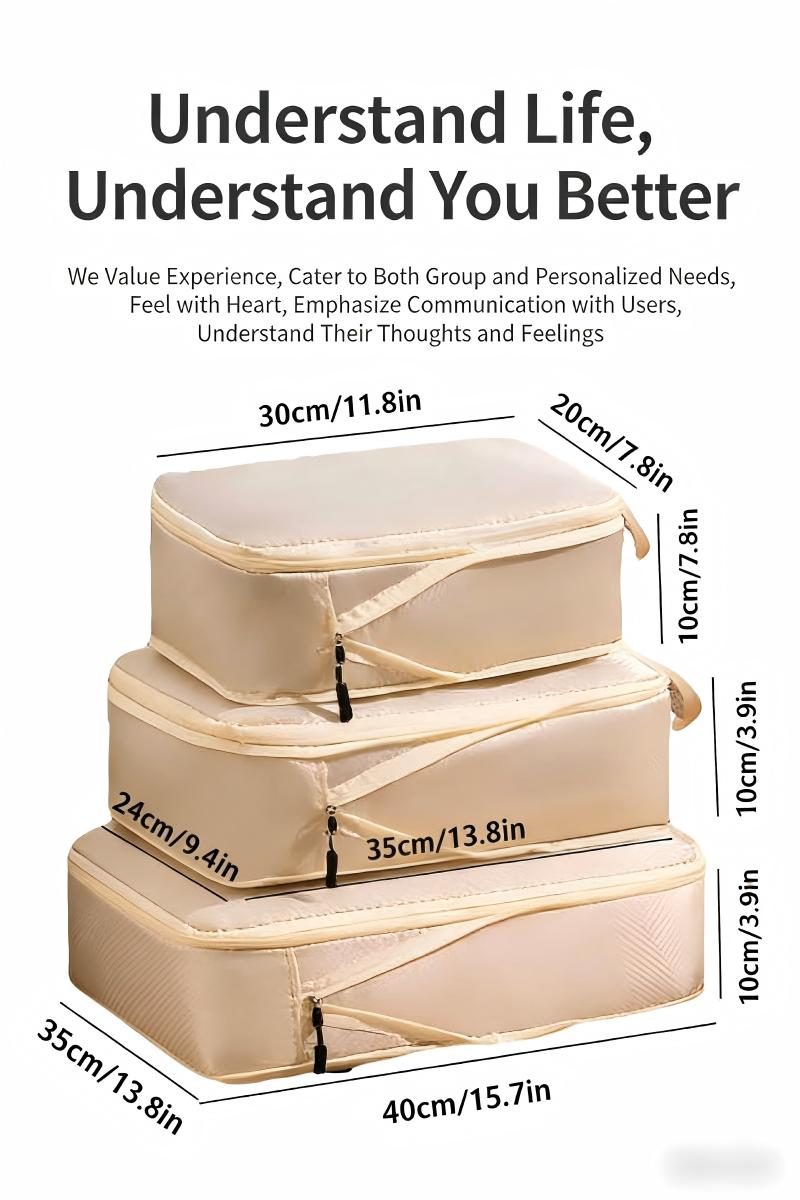 HOMEFISH Juego de 3 Bolsas de  - Travel Packing Cube reseña y precio