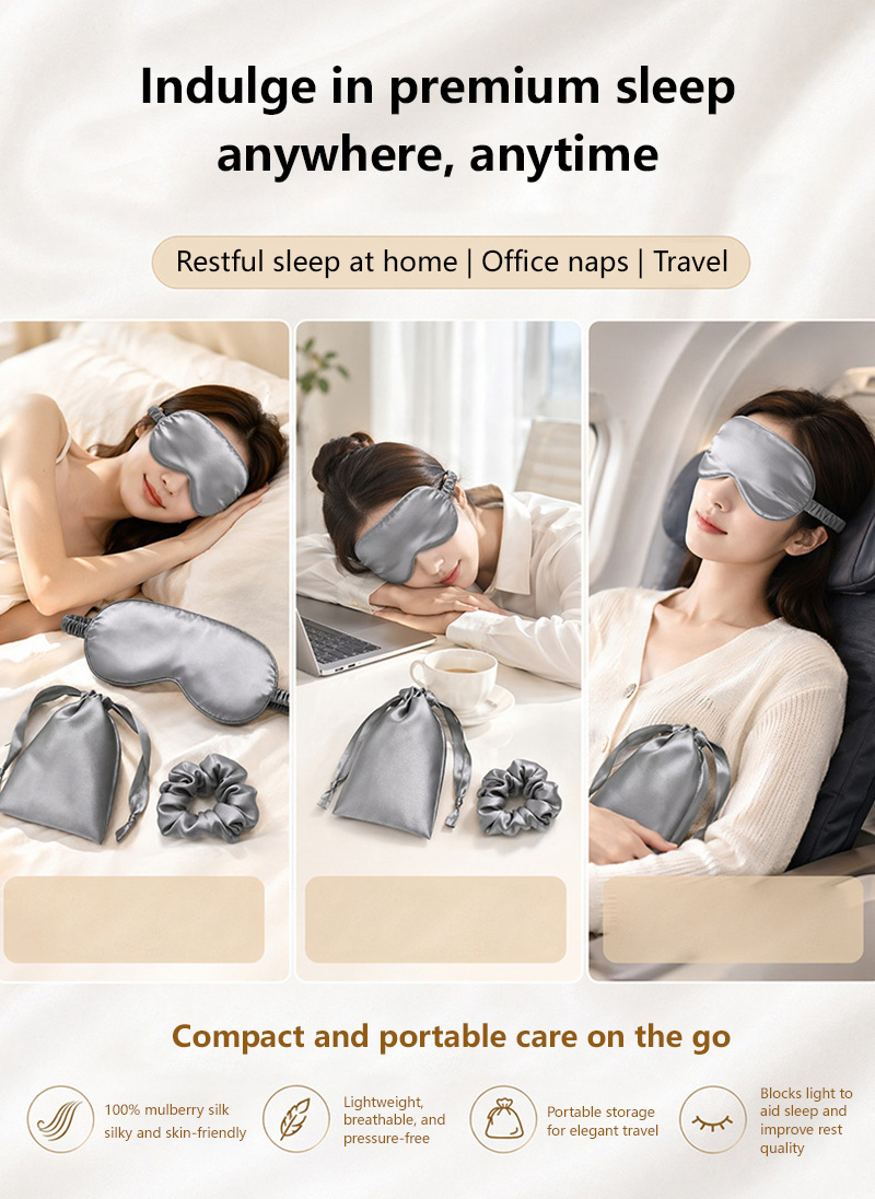 Antifaz de Seda de Doble Cara  - Travel Accessories Eye Mask reseña y precio